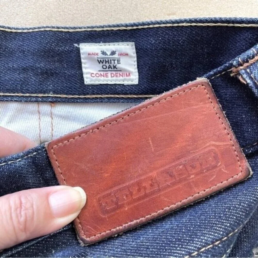 Tellason Dark Wash Low Rise Slim Straight Selvedge Jeans - 28 x 32.5